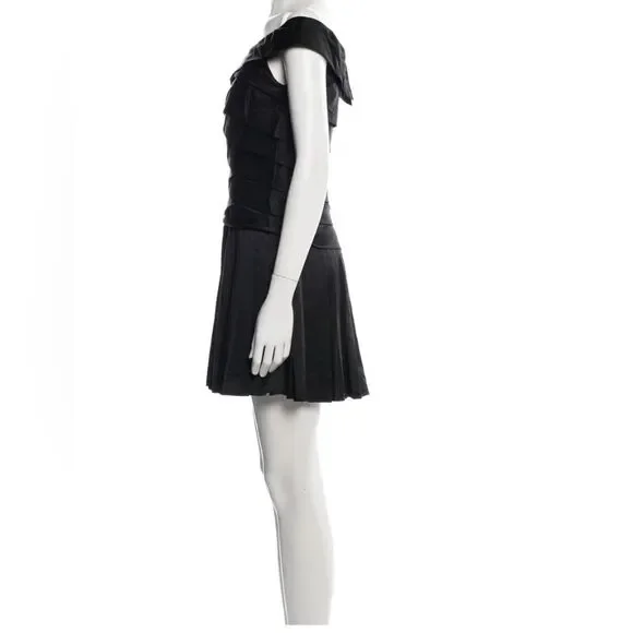 Ted Baker London ‘Erta’ black satin mini dress (TB size 3/US size 6/8) EUC - Picture 2 of 7